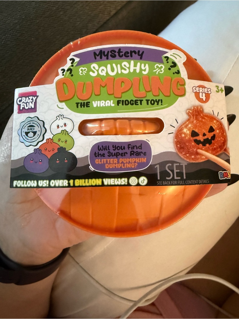 Mystery Squishy Dumpling - Orange Glitter Pumpkin (Series 4)